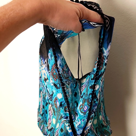 Harlow Zee Women's Embellished Sheer Peplum Blouse - Picture 9 of 12